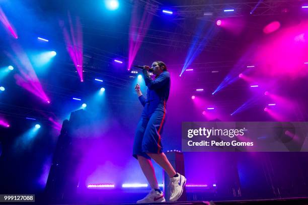 Jain performs on the Sagres Stage on day 1 of NOS Alive festival on July 12, 2018 in Lisbon, Portugal.