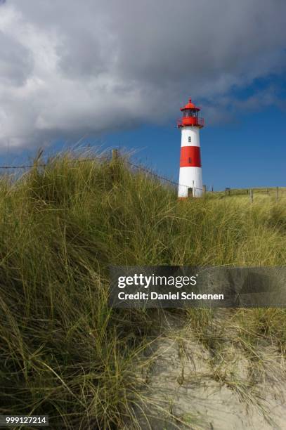 lighthouse list-ost, list, sylt island, schleswig-holstein, germany - daniel island stock pictures, royalty-free photos & images