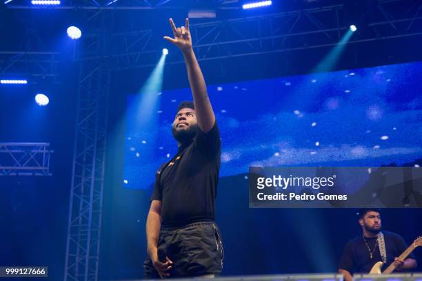 Khalid performs on the Sagres Stage on day 1 of NOS Alive festival on July 12, 2018 in Lisbon, Portugal.