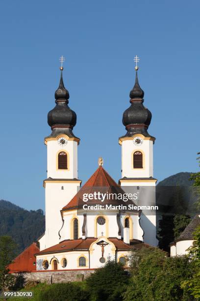 parish church of the presentation of our lord jesus christ in the temple or candlemas, aschau in chiemgau, upper bavaria, bavaria, germany - jesus christ ストックフォトと画像