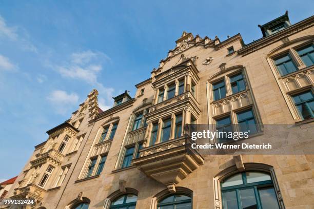 commercial building facade on anger, erfurt, thuringia, germany - werner stock pictures, royalty-free photos & images