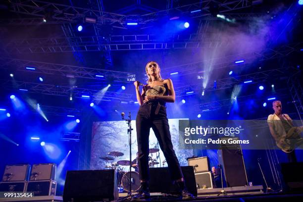 Wolf Alice perform on the Sagres Stage on day 1 of NOS Alive festival on July 12, 2018 in Lisbon, Portugal.