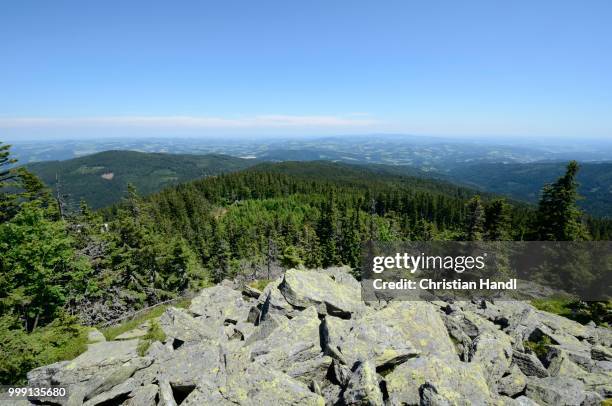 steinerne stiege rocks, wechsel mountain, bucklige welt landscape, lower austria, austria - welt stock pictures, royalty-free photos & images