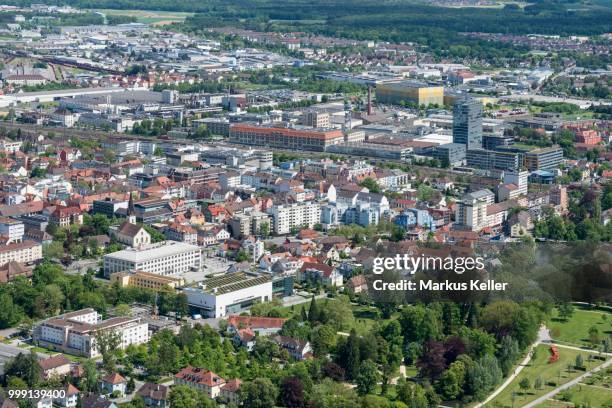 view of the town centre of singen am hohentwiel, baden-wuerttemberg, germany - singen foto e immagini stock