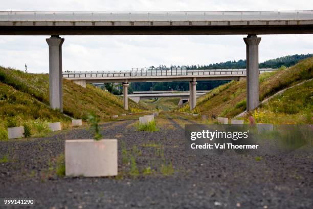 ice-track construction, section near coburg, bavaria, germany - coburg stock pictures, royalty-free photos & images