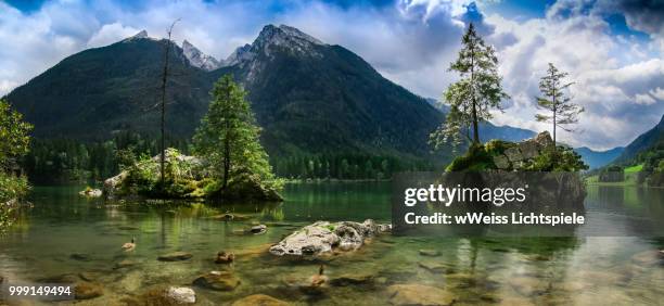 panoramic hintersee - lichtspiele stock pictures, royalty-free photos & images