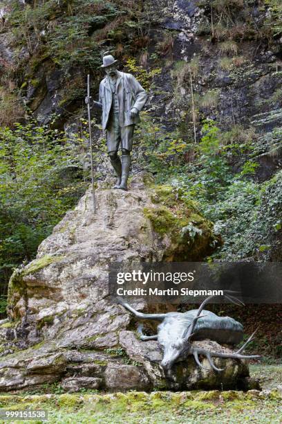 kaiser jagdstandbild hunting statue, bad ischl, salzkammergut, upper austria, austria - animal representation stock pictures, royalty-free photos & images