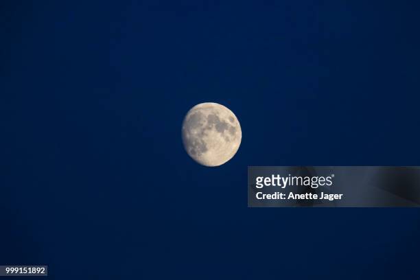 waxing moon in the sky, germany - jager foto e immagini stock