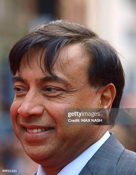 Indian steel magnate and billionaire Lakshmi Mittal arrives at the European Premiere of the film 'Kites' directed by Anurag Basu and produced by...