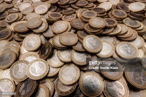 a heap of euro coins, germany - klein stock pictures, royalty-free photos & images