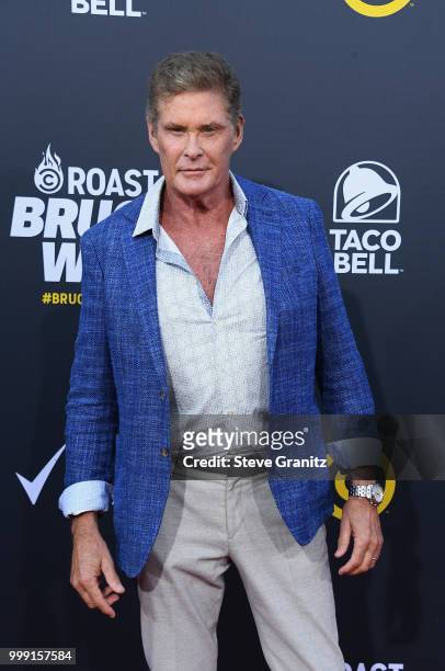 David Hasselhoff attends the Comedy Central Roast of Bruce Willis at Hollywood Palladium on July 14, 2018 in Los Angeles, California.