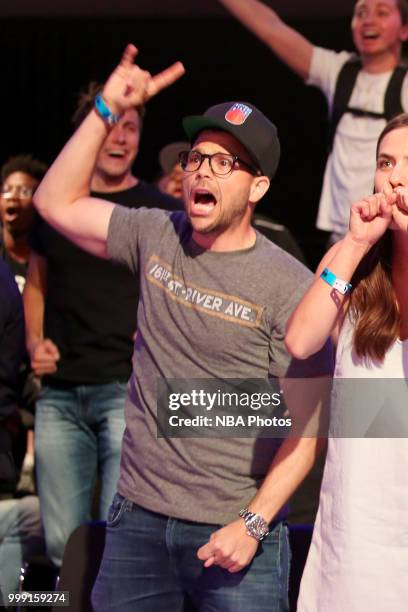 Jerry Ferrara looks on during the game between Knicks Gaming and Celtics Crossover Gaming during Day 3 of the NBA 2K - The Ticket tournament on July...