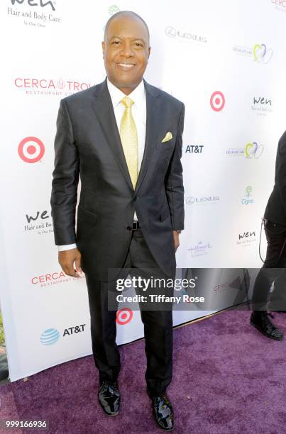 Rodney Peete attends the HollyRod 20th Annual DesignCare at Cross Creek Farm on July 14, 2018 in Malibu, California.