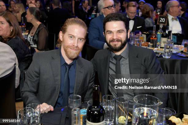 Seth Green and Samm Levine attend the Comedy Central Roast of Bruce Willis at Hollywood Palladium on July 14, 2018 in Los Angeles, California.