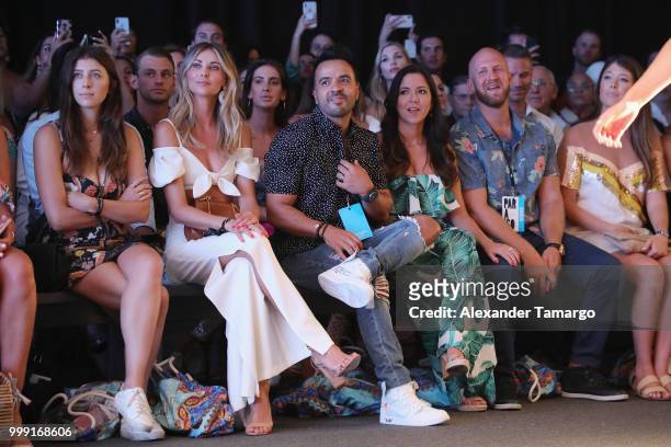 Luis Fonsi attends the front row for Luli Fama during the Paraiso Fashion Fair at The Paraiso Tent on July 14, 2018 in Miami Beach, Florida.