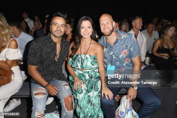 Luis Fonsi attends the front row for Luli Fama during the Paraiso Fashion Fair at The Paraiso Tent on July 14, 2018 in Miami Beach, Florida.