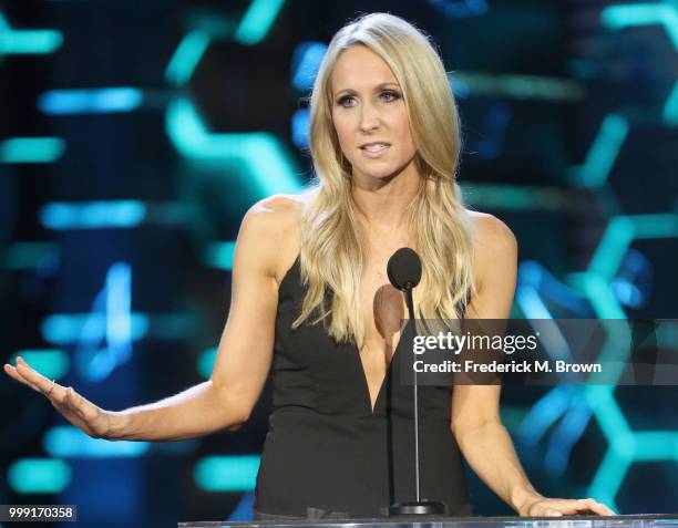 Nikki Glaser speaks onstage during the Comedy Central Roast of Bruce Willis at Hollywood Palladium on July 14, 2018 in Los Angeles, California.