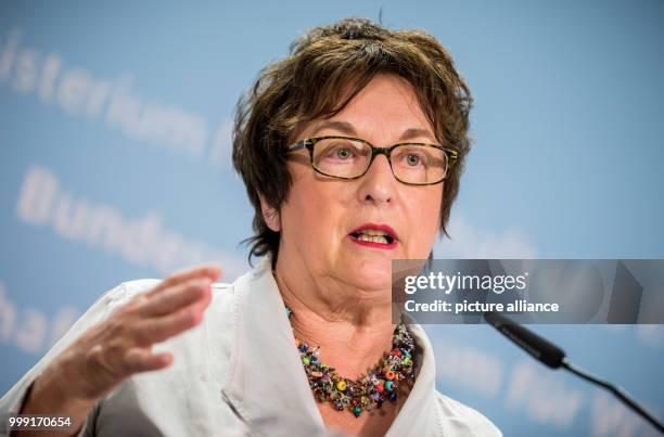 German Economy Minister Brigitte Zypries speaking during a press conference on the situation after Air Berlin's bankruptcy in Berlin, Germany, 15...