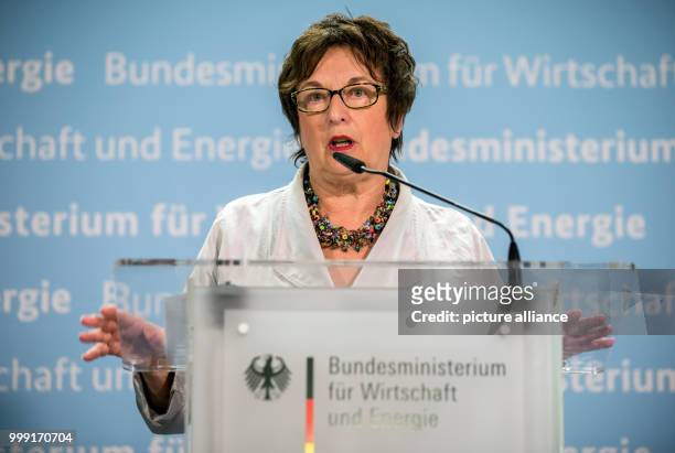 German Economy Minister Brigitte Zypries speaking during a press conference on the situation after Air Berlin's bankruptcy in Berlin, Germany, 15...