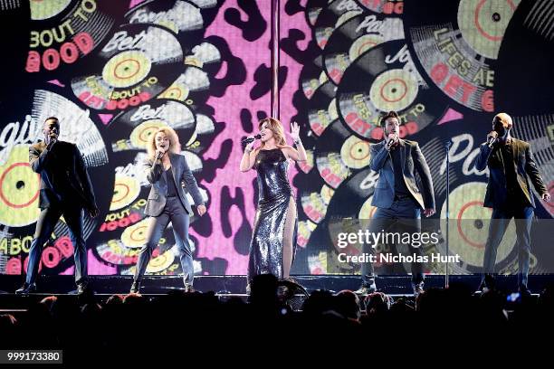 Canadian singer-songwriter Shania Twain performs at Barclays Center of Brooklyn on July 14, 2018 in New York City.