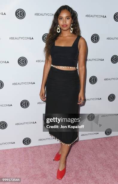 Alisha Boe attends Beautycon Festival LA 2018 at Los Angeles Convention Center on July 14, 2018 in Los Angeles, California.