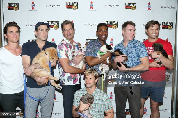 Matt Bomer, Zachary Quinto, Tuc Watkins, Michael Benjamin Washington, Brian Hutchinson, Andrew Rannells and Charlie Carver of Boys in the Band attend...