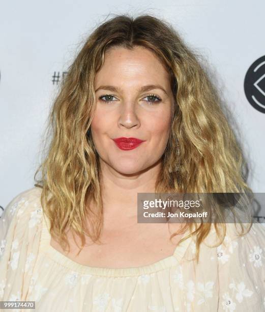 Drew Barrymore attends Beautycon Festival LA 2018 at Los Angeles Convention Center on July 14, 2018 in Los Angeles, California.