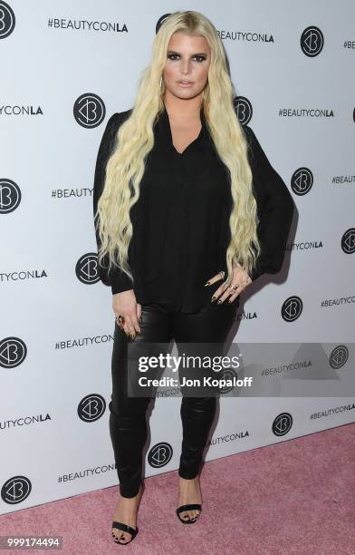 Jessica Simpson attends Beautycon Festival LA 2018 at Los Angeles Convention Center on July 14, 2018 in Los Angeles, California.