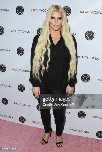 Jessica Simpson attends Beautycon Festival LA 2018 at Los Angeles Convention Center on July 14, 2018 in Los Angeles, California.