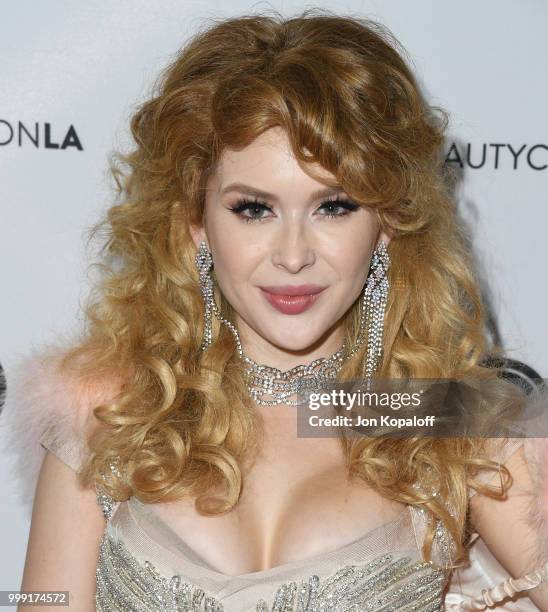 Renee Olstead attends Beautycon Festival LA 2018 at Los Angeles Convention Center on July 14, 2018 in Los Angeles, California.