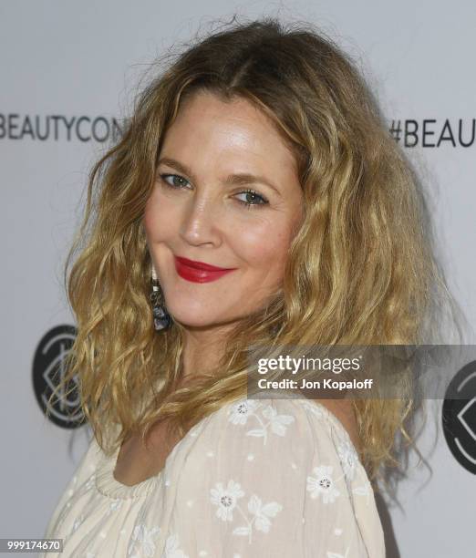 Drew Barrymore attends Beautycon Festival LA 2018 at Los Angeles Convention Center on July 14, 2018 in Los Angeles, California.