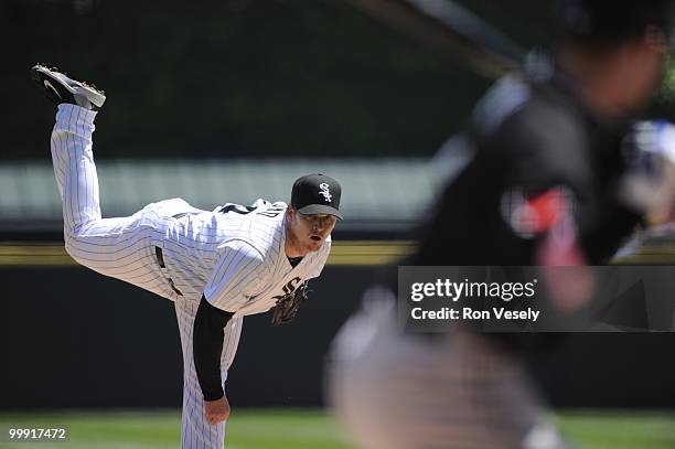 Gavin Floyd of the Chicago White Sox pitches against the Toronto Blue Jays on May 9, 2010 at U.S. Cellular Field in Chicago, Illinois. The Blue Jays...