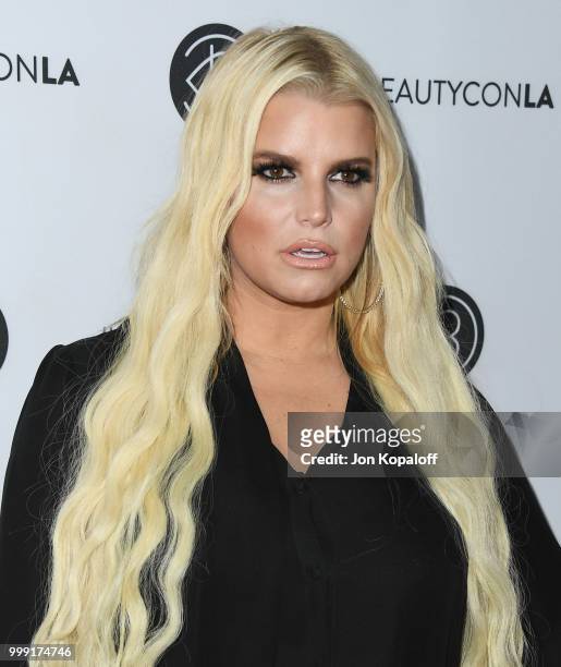 Jessica Simpson attends Beautycon Festival LA 2018 at Los Angeles Convention Center on July 14, 2018 in Los Angeles, California.