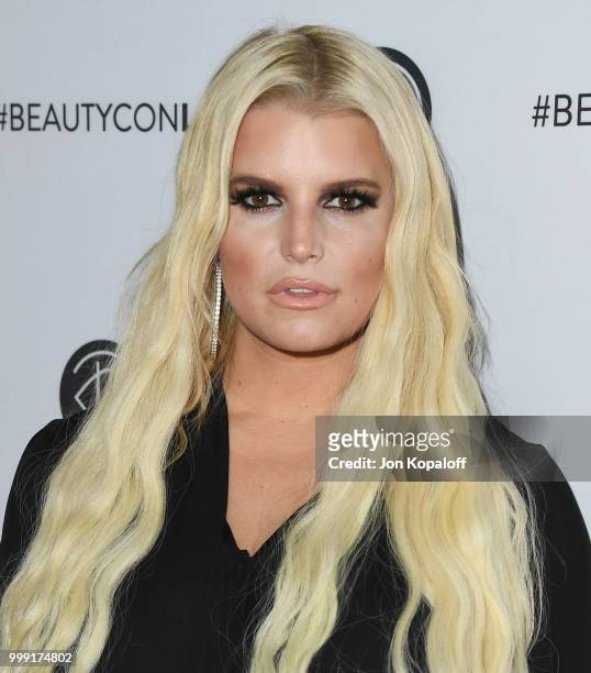Jessica Simpson attends Beautycon Festival LA 2018 at Los Angeles Convention Center on July 14, 2018 in Los Angeles, California.