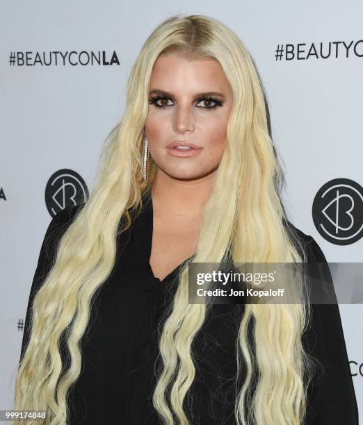 Jessica Simpson attends Beautycon Festival LA 2018 at Los Angeles Convention Center on July 14, 2018 in Los Angeles, California.