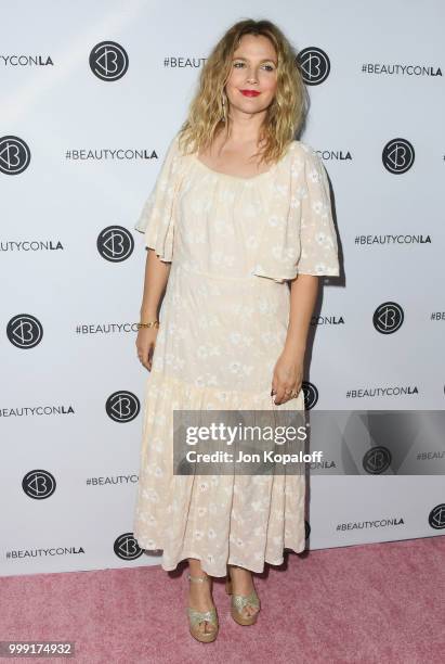 Drew Barrymore attends Beautycon Festival LA 2018 at Los Angeles Convention Center on July 14, 2018 in Los Angeles, California.