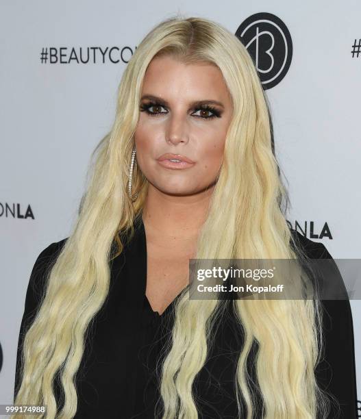 Jessica Simpson attends Beautycon Festival LA 2018 at Los Angeles Convention Center on July 14, 2018 in Los Angeles, California.