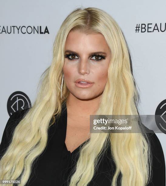 Jessica Simpson attends Beautycon Festival LA 2018 at Los Angeles Convention Center on July 14, 2018 in Los Angeles, California.