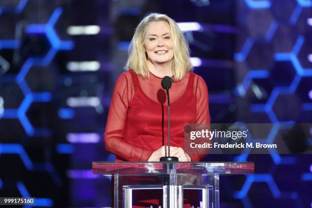 Cybill Shepherd speaks onstage during the Comedy Central Roast of Bruce Willis at Hollywood Palladium on July 14, 2018 in Los Angeles, California.