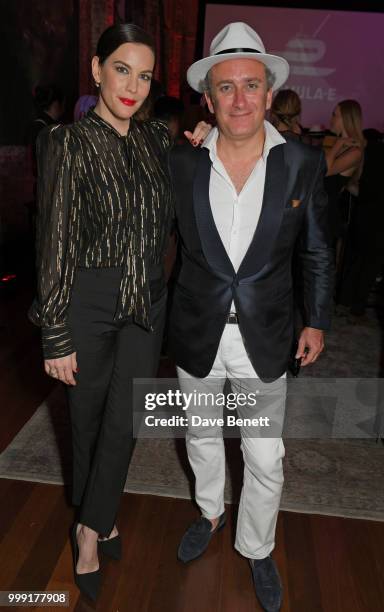 Liv Tyler and Formula E CEO Alejandro Agag attend the Formula E 1920's cocktail party hosted by Liv Tyler on the eve of the final race of the 2017/18...