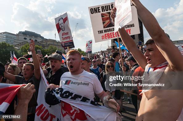'Free Tommy Robinson' Protest In London 'Free Tommy Robinson' Protest In London