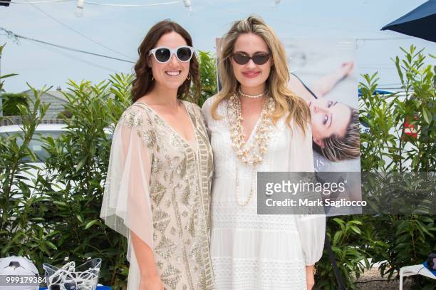 Toby Milstein and Beach Magazine Editor-in-Chief Sarah Bray attend the Modern Luxury + The Next Wave at Breakers Montauk on July 14, 2018 in Montauk,...