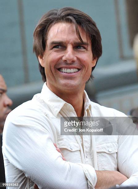 Actor Tom Cruise attends the Handprint And Footprint Ceremony Honoring Producer Jerry Bruckheimer at Grauman's Chinese Theatre on May 17, 2010 in...