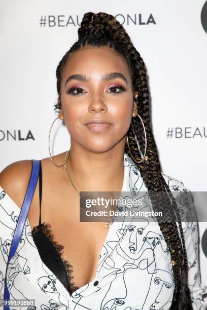 Jade Kendall attends the Beautycon Festival LA 2018 at the Los Angeles Convention Center on July 14, 2018 in Los Angeles, California.