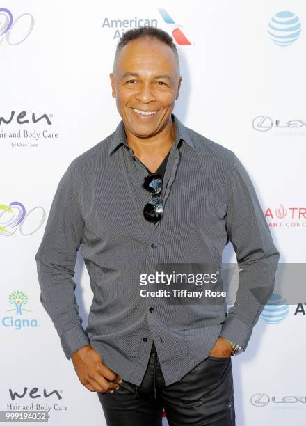 Ray Parker Jr. Attends the HollyRod 20th Annual DesignCare at Cross Creek Farm on July 14, 2018 in Malibu, California.