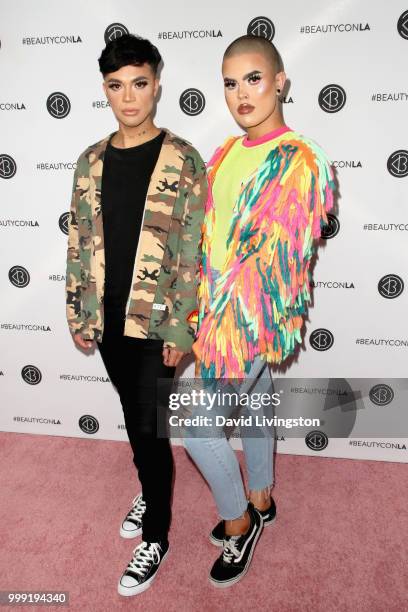 Jose Jimenez and Zachary Vang attend the Beautycon Festival LA 2018 at the Los Angeles Convention Center on July 14, 2018 in Los Angeles, California.