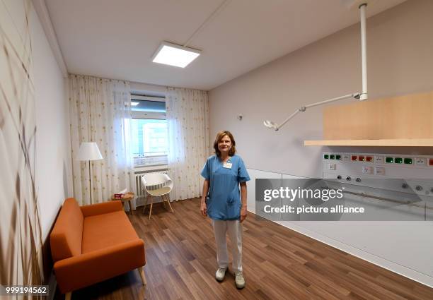 Oberaerztin Bettina Bohnhorst pictured in a room in which parents can say goodbye to their dying child, in Intensive Care Unit 69 , at the children's...