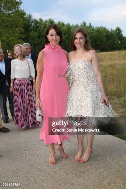 Alison Bruhn and Delia Folk attend the 2018 Parrish Art Museum Midsummer Party at the Parrish Art Museum on July 14, 2018 in Water Mill, New York.