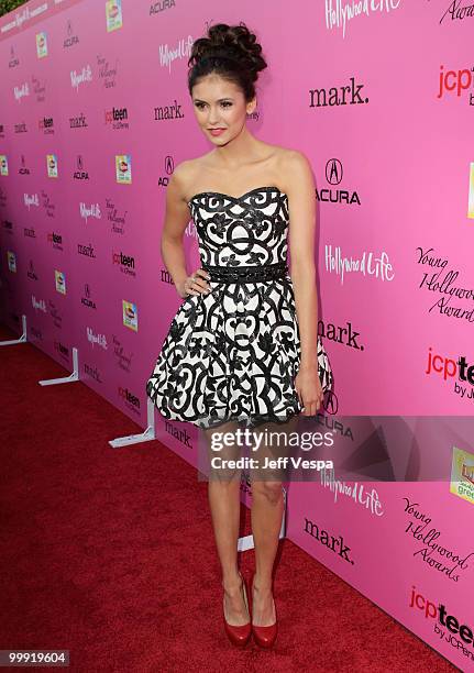 Actress Nina Dobrev arrives at the 12th annual Young Hollywood Awards sponsored by JC Penney , Mark. & Lipton Sparkling Green Tea held at the Ebell...