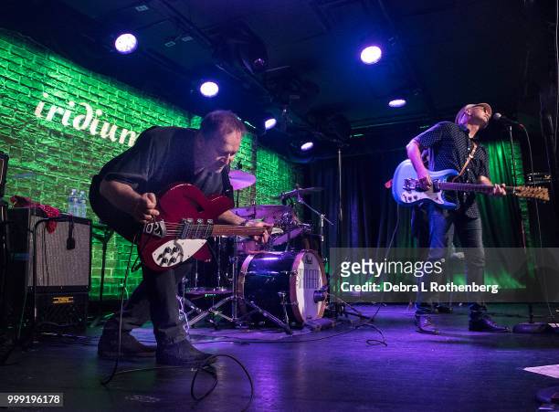 Jim Babjak and Marshall Crenshaw of The Smithereens live at the Iridium on July 14, 2018 in New York City.
